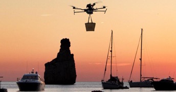 Dron to Yacht